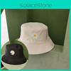 Trendy Double-sided Fisherman Hat For Women With Breezy Polyester Fabric And Daisy Print For All Seasons