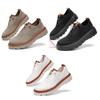 Plus Big Size 50 51 52 53 54 Men's Mesh Sneakers Brogue Designs with Chunky Soles Casual Walking Shoes Sports Loafers