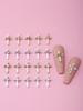 10pcs Cross Nail Charms 3D Alloy Rhinestones for Nail Art, Unscented DIY Nail Decorations, Sparkling Religious Nail Gems for Manicure Accessories