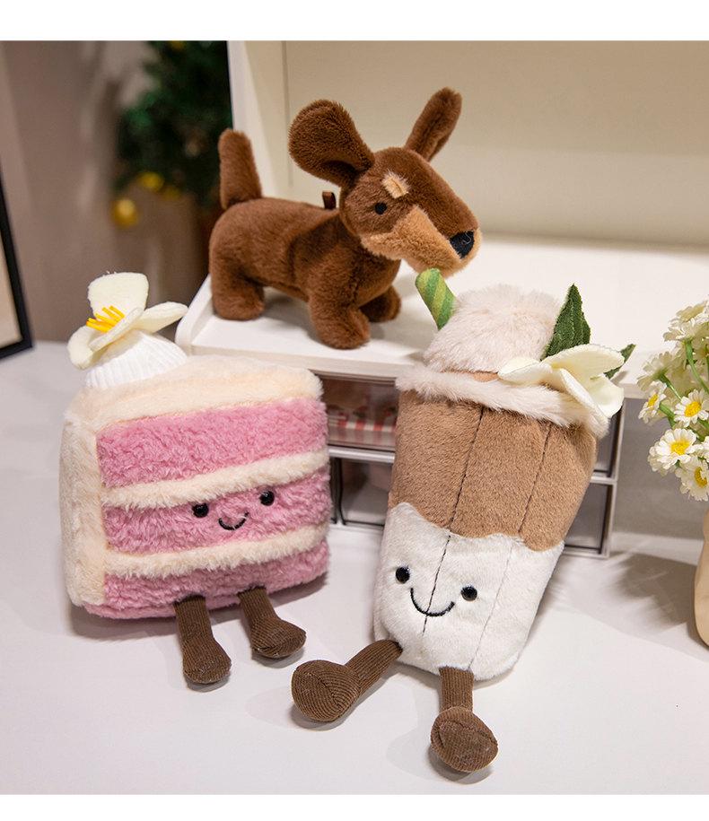 Плюшевая игрушка JC Heart Bear Пирог «Треугольник» и пирог «Магнолия Латте Молочный чай»