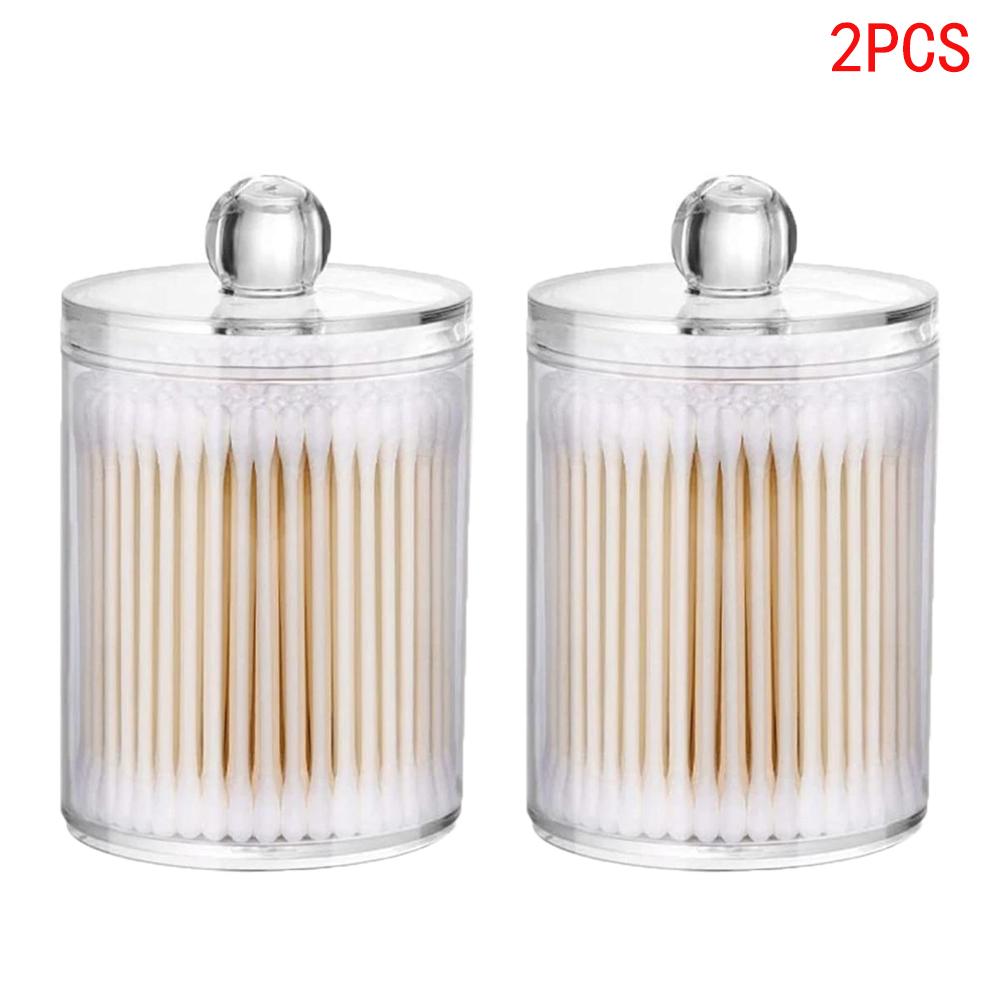 1/2/3/5pcs Makeup Organizer Cosmetic Storage Box Organizador Cotton Swab Holder Cotton Pad Box Clear Plastic with Lid Dust-proof