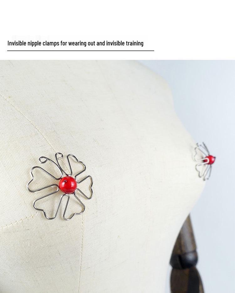 Stealth Nipple Clamps & SM Collar Set: Unisex Outdoor Sex Toys with Penis Mask & Anal Plug