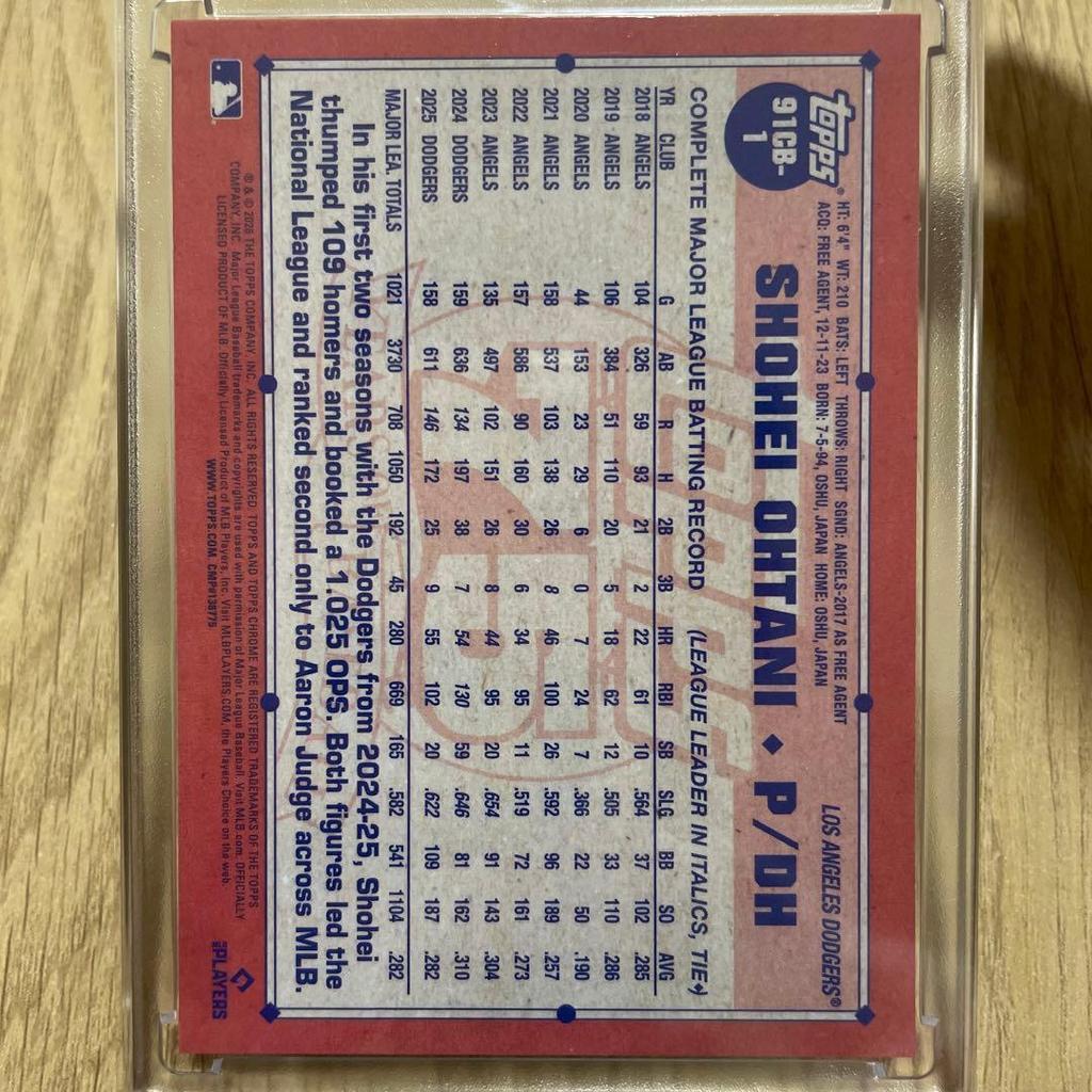 Used Topps Chrome Shohei Ohtani Card