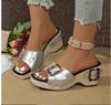Roman Shoes Sandals For Ladies Shoes Summer Sandals Casual Heels Women's Wedge Platform Slippers Elegant Fashion Shoes Ladies