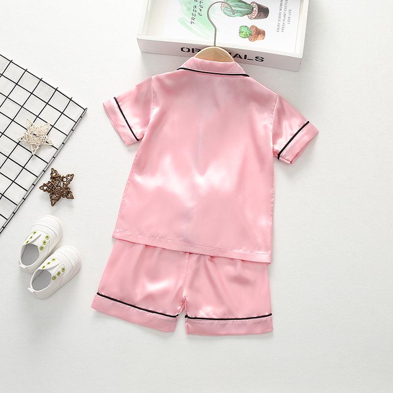 New Summer Baby Girls Clothes Suit Children Sleepwear Shirt Shorts 2Pcs/Sets Kids Boys Pajamas Toddler Costume Infant Tracksuits