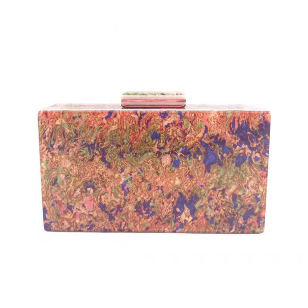 Acryl Damen Tasche mit Kette Umhängetasche Weibliche Box Handtasche 2020 Mode Luxus Designer Tasche Champagner Abend Cluch Tasche