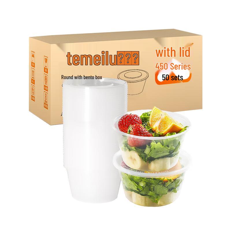 Disposable Transparent Meal Prep Containers with Lid