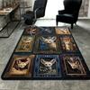 Fennec Fox Portraits Pattern Rug Floor Mat for Living Room or Bedroom Soft and Comfortable Carpet a Gift for Birthday and Holiday.