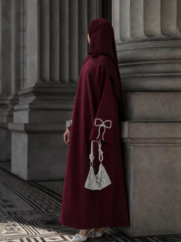Loriya Dubai Luxury Beaded Sleeve Dress LR1086