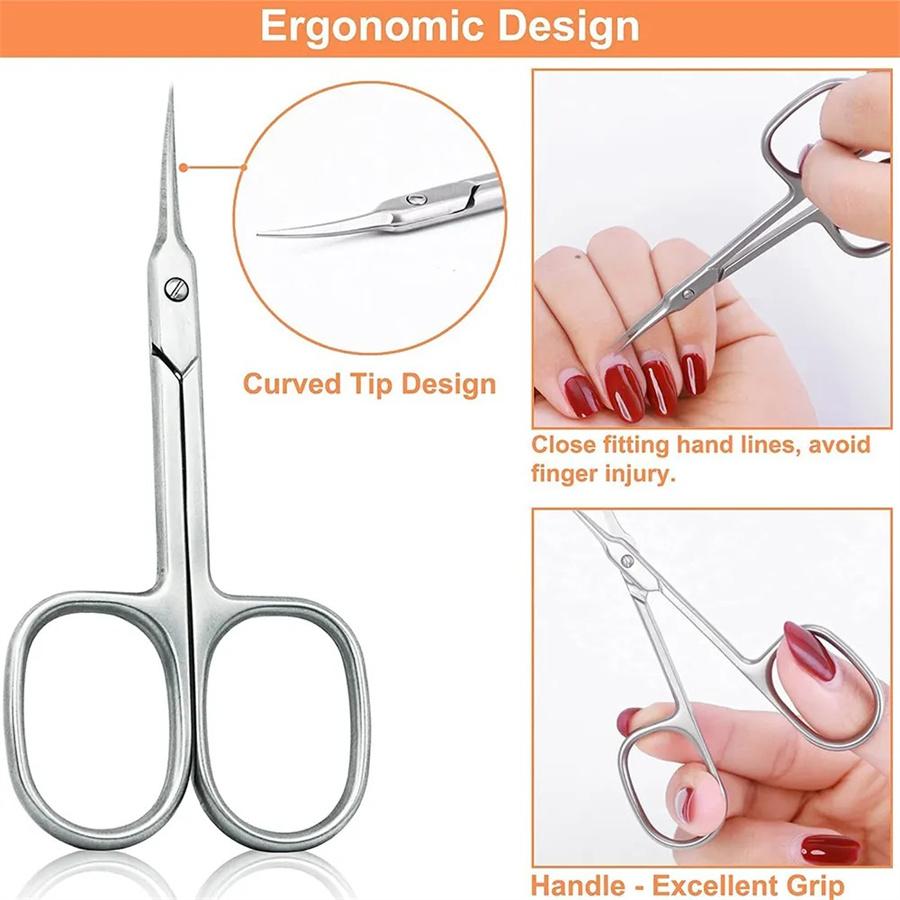1PC Stainless Steel Dead Skin Scissors Sharp-Nosed Scissors Russian Eagle Hook Dead Skin Scissors Manicure Dead Skin Tools