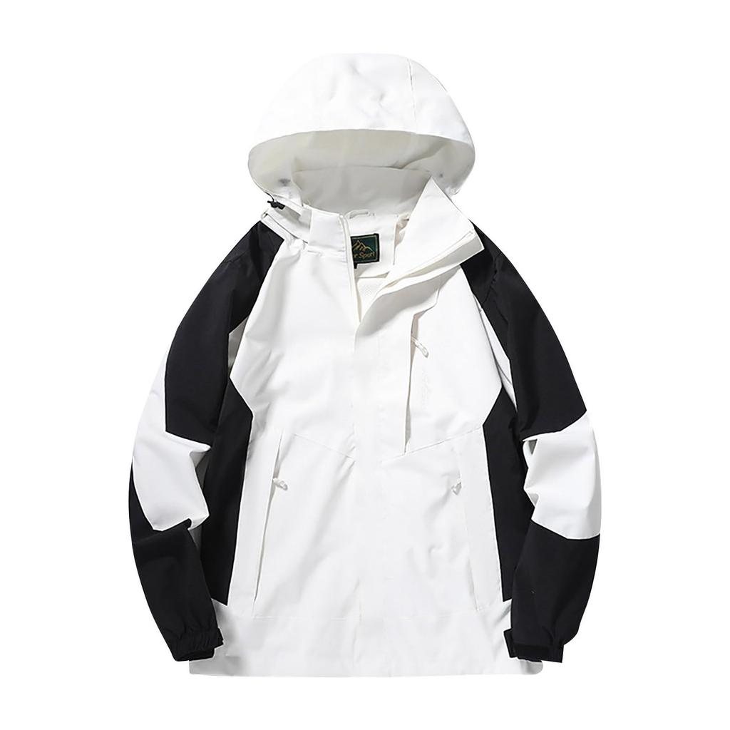 Men's Casual Sports Jacket Waterproof Lightweight Hooded  Hiking Golf Raincoats With  Pockets