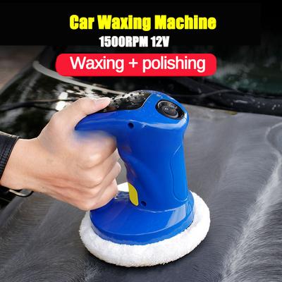 80W 1500rpm Mini Electric Waxing Dual Action Auto Polisher Car Paint Care Repair Polisher Tools for Car Scratch Remover DC 12V