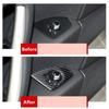 TT 8N 8J MK123 TTRS 2008 ~ 2014 Aksesuarları 2 adet/grup Karbon Fiber Stil Araba İç Otomatik Kapı Anahtarı Düğmesi Paneli Kapak Kılıf etiket