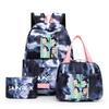 3-teiliges/Set Cartoon K-Pop bedruckter Rucksack mit Federmäppchen und Lunchtasche für Teenager Mädchen Jungen Schulranzen Kindergeschenk Große Kapazität Wasserdicht Reisetasche