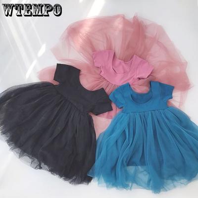 Kinder Rückenfreies Kleid Sommer Mädchen Ballettkleid Baby Gaze Kleid Prinzessinnenkleid