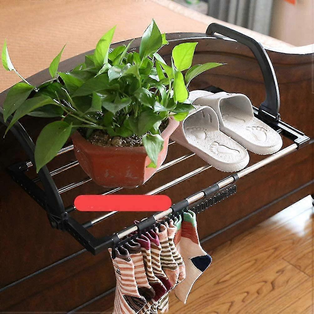 Clothes Drying Rack For Radiator - Portable - Circular Tube - Small Size - Black - 32 X 40 Cm - PR