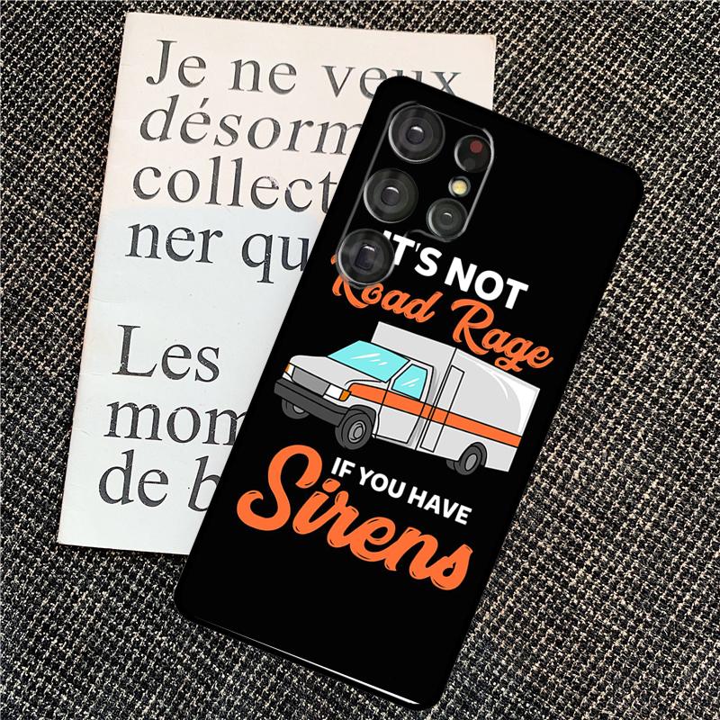 Ambulance Car Case For Samsung Galaxy S25 Ultra S20 S21 S22 S23 S24 Ultra S9 S10 Plus S25 FE Back Cover