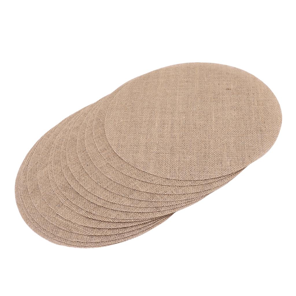 13 Pcs Burlap Placemat 12 Inch Round Rustic Jute Table Mat for Rural Wedding Farmhouse Gathering
