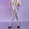 Sexy Women Lace Dot Oil Glossy Shiny Stockings Sheer See Through Thin Over Knee Socks Vintage Shaped Elastic Stockings