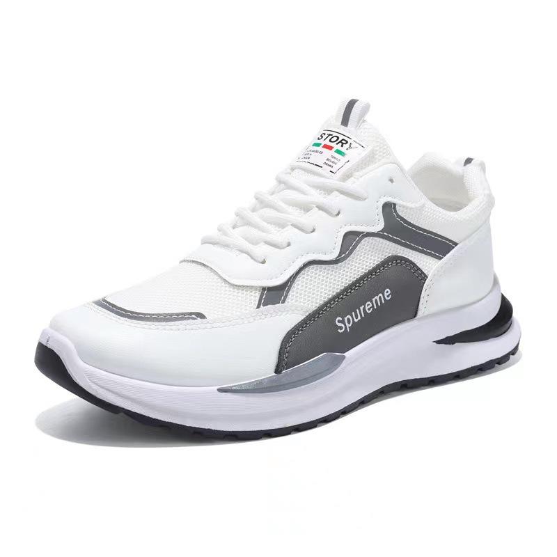 Spring and Summer Casual Shoes Men's Shoes Breathable Mesh Shoes Men's Sports Shoes Korean Version of Teenage Students Running Dad Trendy Shoes