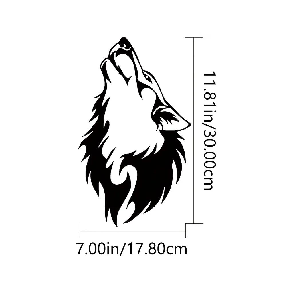 

1 шт. Настенный металлический декор в виде головы волка - потрясающая наклейка для спальни, улучшит атмосферу Хэллоуина и повседневной жизни в гостиной светло-серый
