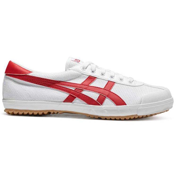 Asics Tsg-110 Fabric Synthetic Leather Comfortable Shock Absorbing Durable Low Top Casual Shoes Unisex Casual Shoes White 1203A317-100
