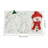 Christmas Santa Silicone Mold Reindeer Shape Baking Tools Handmade Snowman Cake Casting Mould for Baking Enthusiast