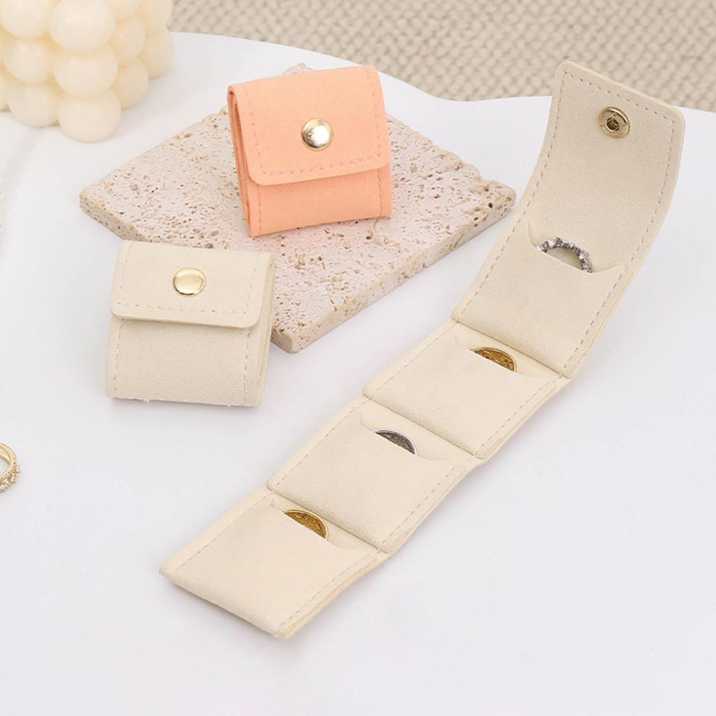 Jewelry Storage Organizer Bag with Buckle Multifunctional Travel Jewelry Pouch for Rings Earrings Necklaces Gifts for Girl Women