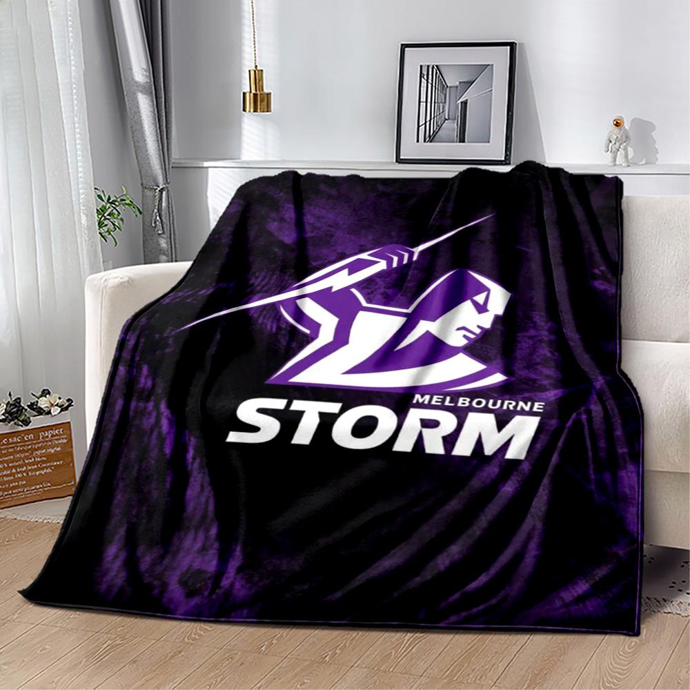 Coperte con logo della squadra Melbourne Storm Adatte per divani, viaggi, soggiorni anche un buon regalo per amici e familiari Adatte a tutte le stagioni.