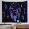 Bohemian Dream Catcher Tapestry Psychedelic Feathers Occult Decor Bedroom Hippie Wall Carpet Beach Towel Decoration for Home