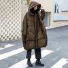 Large version large size down jacket women's fat MM loose European and American new medium and long warm loose white duck down jacket