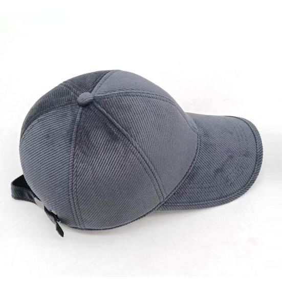 Herbst Winter Cord Baseballkappe Unisex Kappe Sonnenschutz Entenzungenhut Verstellbar Einfarbig Langer Schirm Outdoor-Aktivitäten Alltagskleidung Schirmmütze