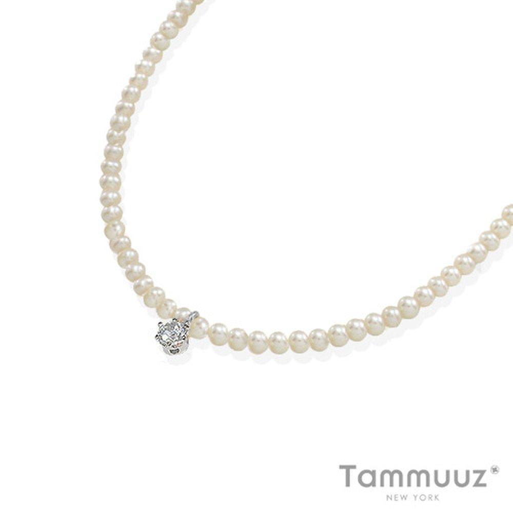 Cubic Point Freshwater Pearl Bead Necklace 6 Sn006