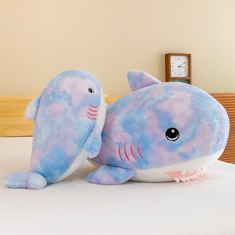 Rainbow Shark Plush Toys Soft Stuffed Comfortable Hugging Whale Cushion Animal Dolll Pillows Birthday Gifts