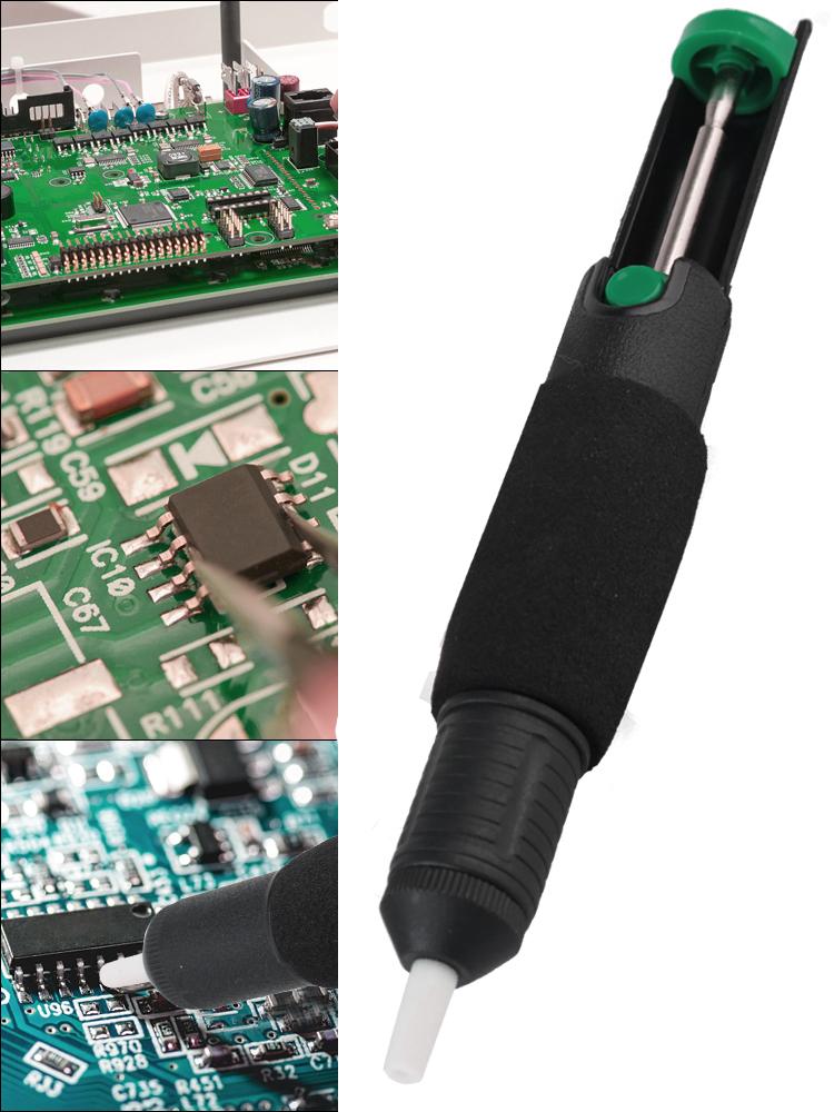 Hand Welding Tools Vacuum Soldering Iron Desolder Gun Suction Tin Soldering Sucker Powerful Desoldering Pump With Extra Nozzle