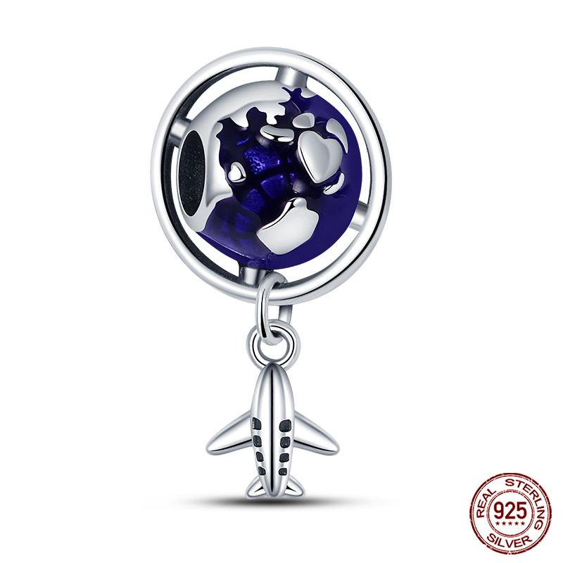 Fashion Copper Travel Aircraft Series Charms Beads Fit Qikaola Original Bracelets Diy Anniversary Jewelry For Women