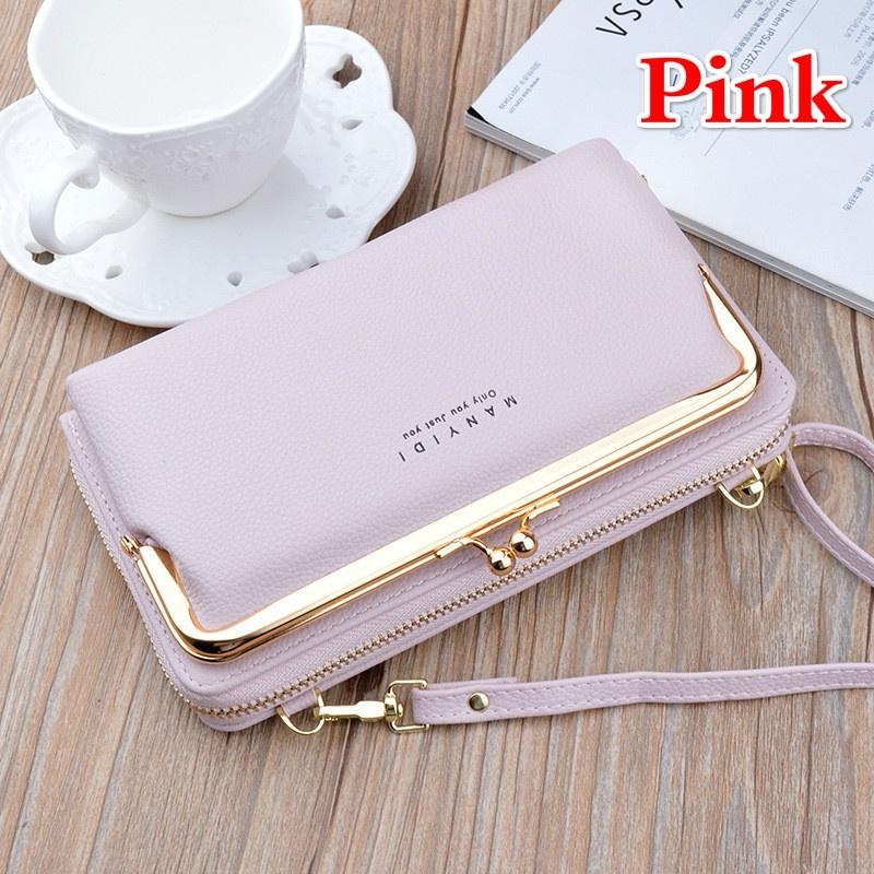 

Женский кошелек, сумка для телефона, держатели для карт, ПУ кожа, сумки через плечо, модные женские сумки, Bolsas, женские кошельки для телефона, LS Pink