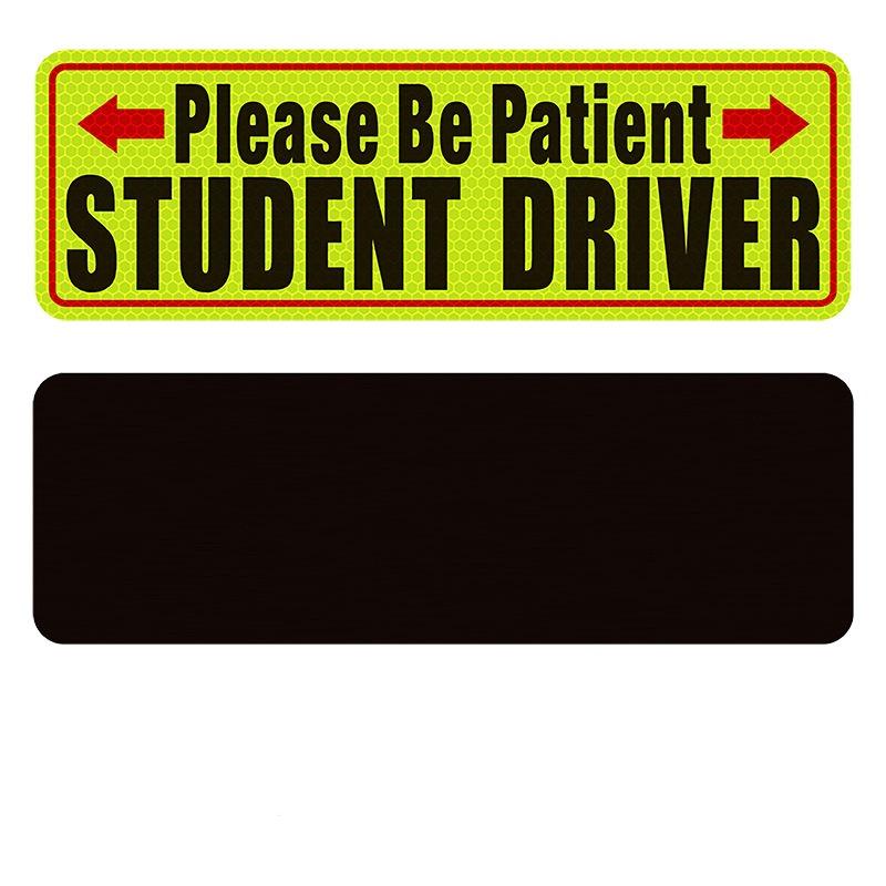 Novice Intern Driver Car Sticker Magnetic Reflective Sticker Popular New+river Novice Car Sticker