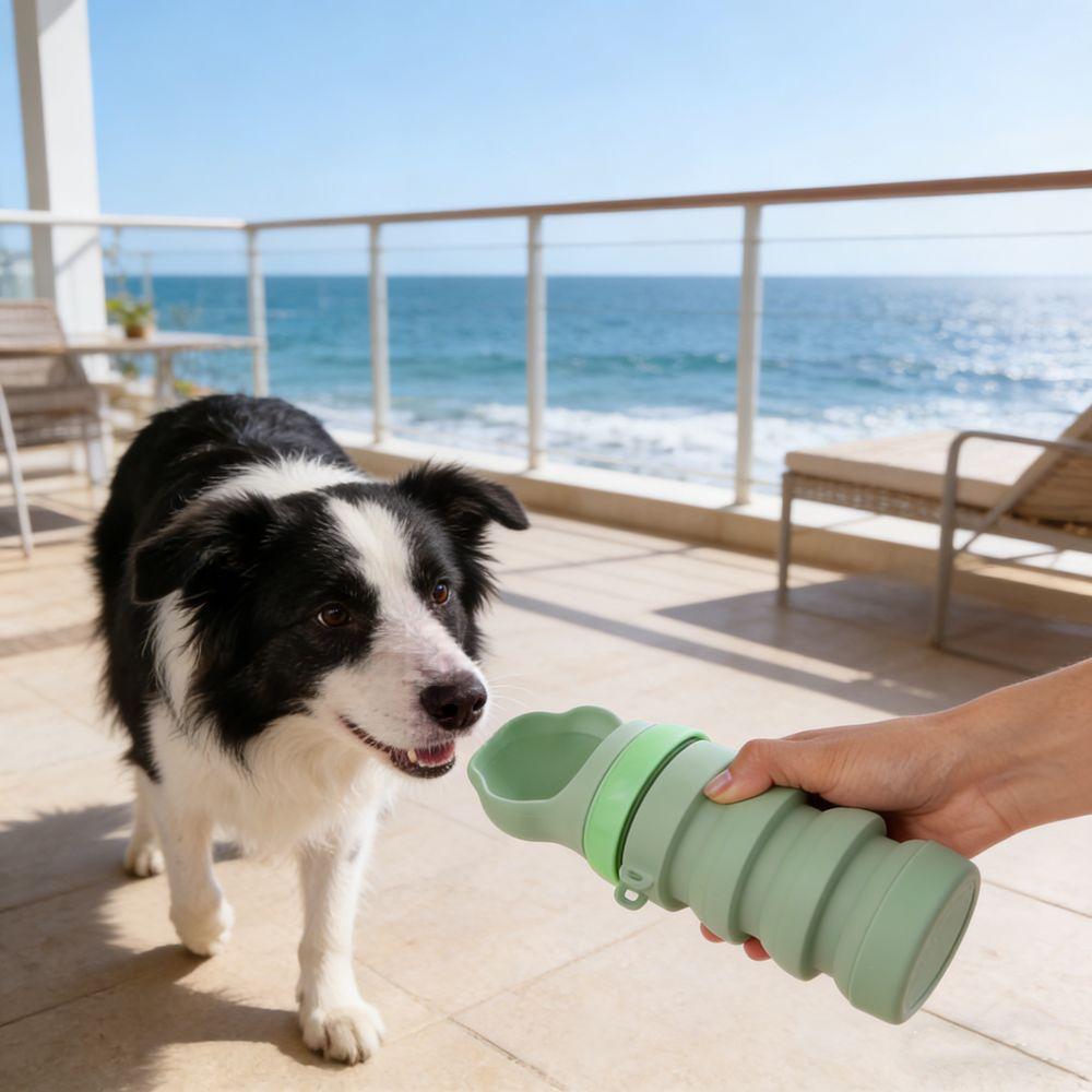 Food Grade Dog Water Cup Leak-proof Cat Water Bottle Portable Collapsible Dog Water Bottle  Hiking