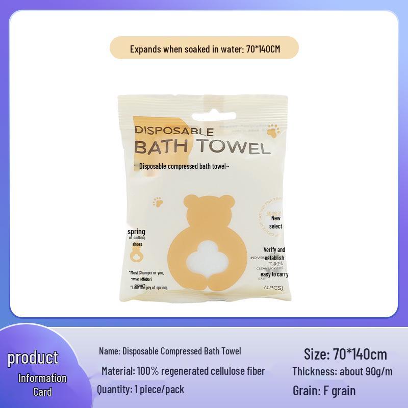 Compact Cotton Compressed Towels - Individually Wrapped, Travel-Friendly Face and Bath Towels for Hotels
