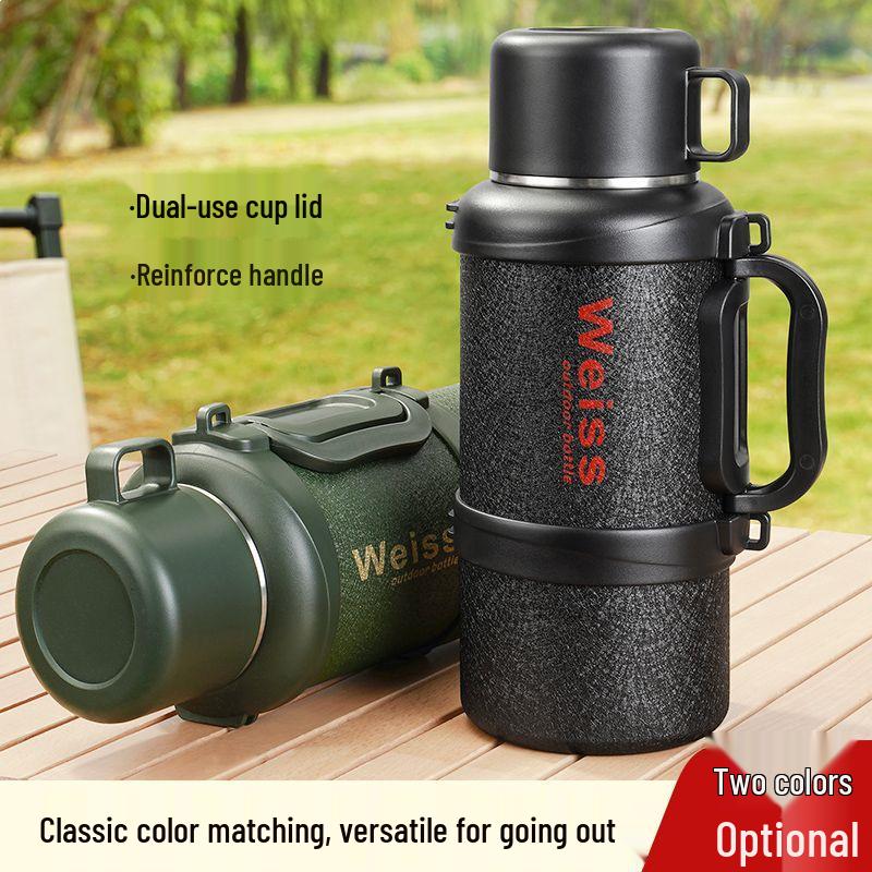 Stainless Steel Explosion-Proof Thermos with Tea Separator Kettle for Students and Construction Sites.