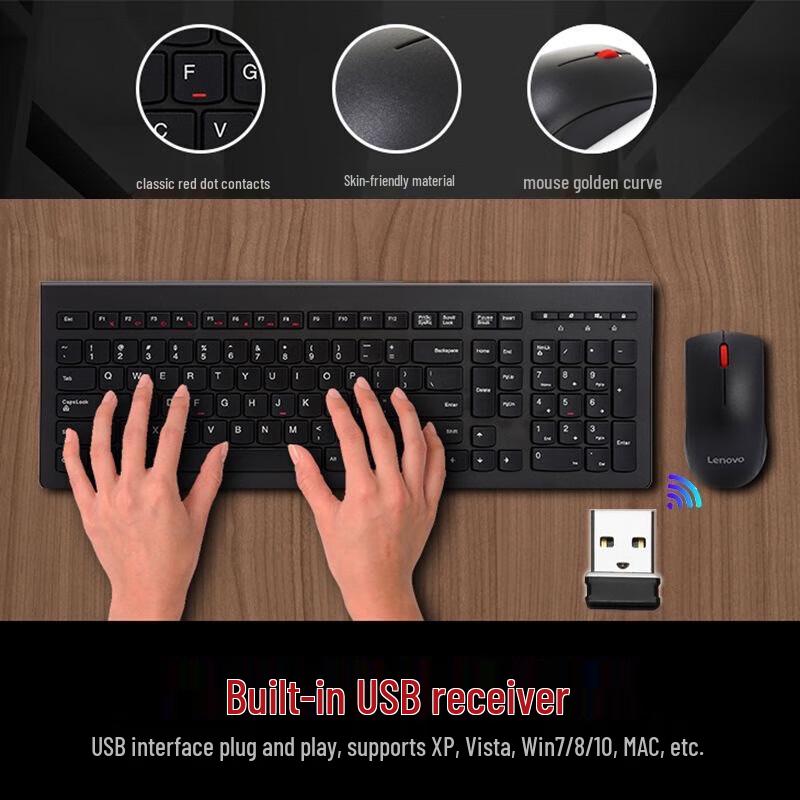 Lenovo M120 Pro Wireless Keyboard Mouse Combo