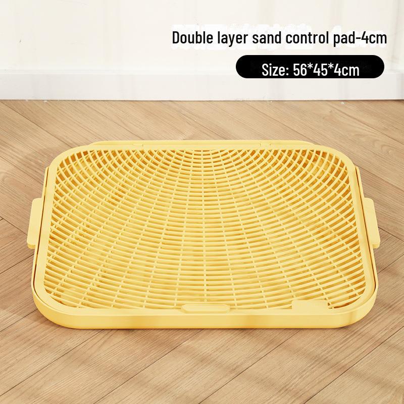 

«Двухслойный коврик для кошачьего туалета — защита от песка, брызгозащищенная педаль для кошачьего туалета» 56.5*45.3cm