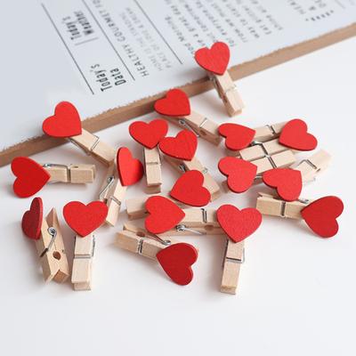 10/20Pcs Wooden Clothespin with Rope Home Classroom Photo Picture Hanging Love Heart Clip Heavy Duty Sock Towel Sheet Laundry Clothing Peg