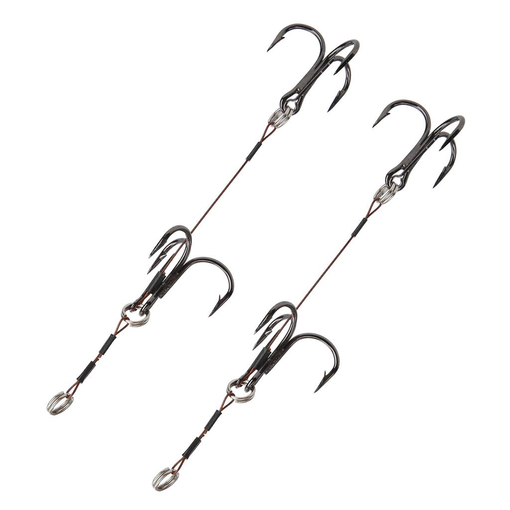 2 Set Fishing Hook Lure Bait Double Carbon Steel Sharpened Hook for Fishing Accessoreis