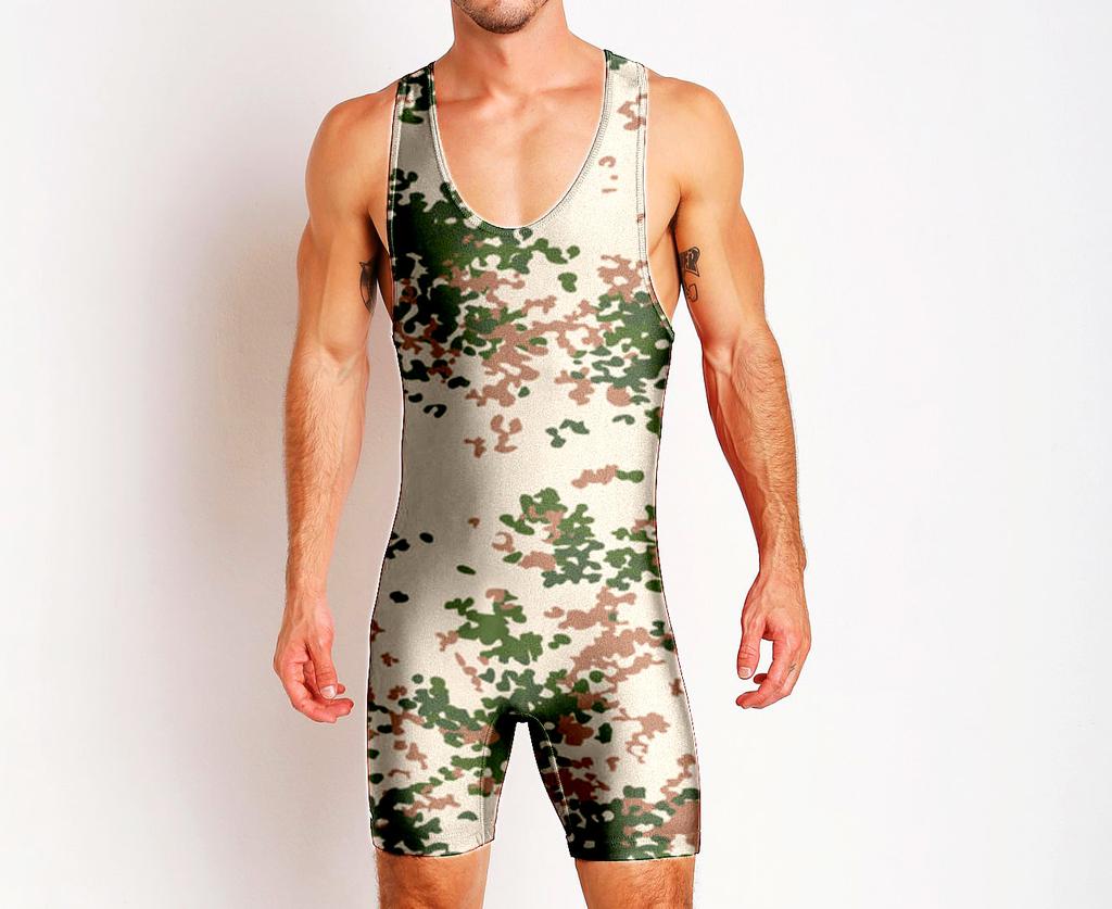 Wrestling suit Wrestling suit One-piece swimsuit Men's gym suit Sportswear Sweat-absorbing light weight training suit