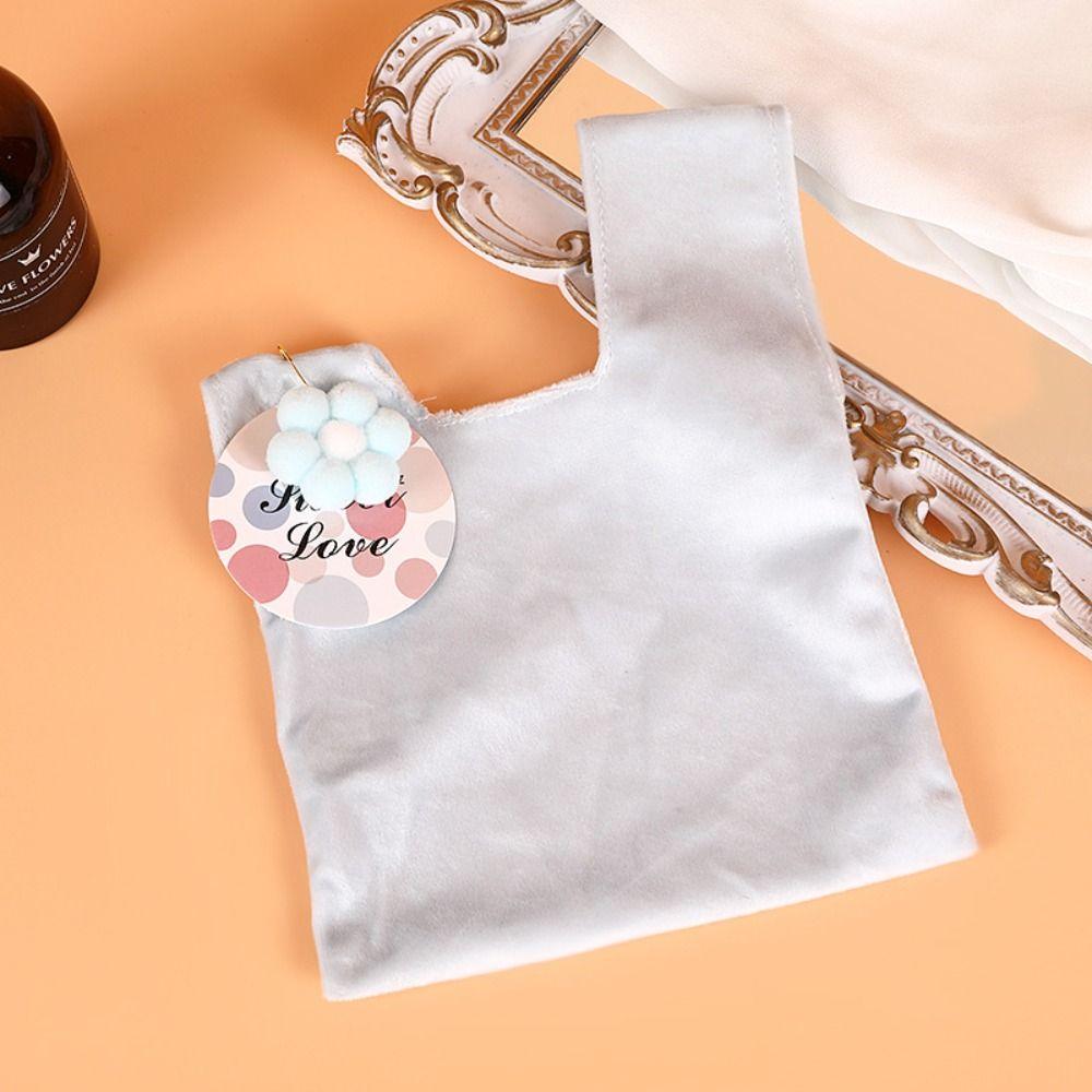 

Сумка для хранения Праздничная сумка для сахара в китайском стиле Свадебная сумка для конфет Бархатная тканевая сумка на запястье с узлом для девочек