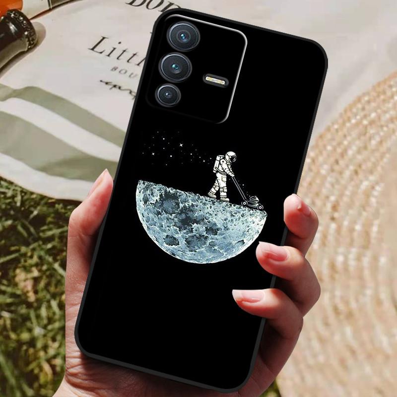 Für vivo V23 5G Hülle V2130 Weiche TPU Silikon Handyhülle Für vivo V23 5G Hüllen Schwarzer Bumper V 23 Funda für vivoV23 Coque Shell