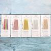 Creative Gold-plated Pencil Long Birthday Cake Candles, 6-pack Romantic Party Gold and Silver Candles with Sucking Cards