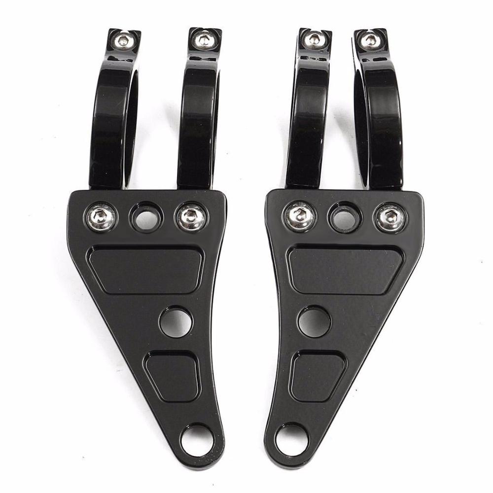 Motorcycle Aluminum Headlamp Bracket Mounting Clip Universal For 41mm Front Fork